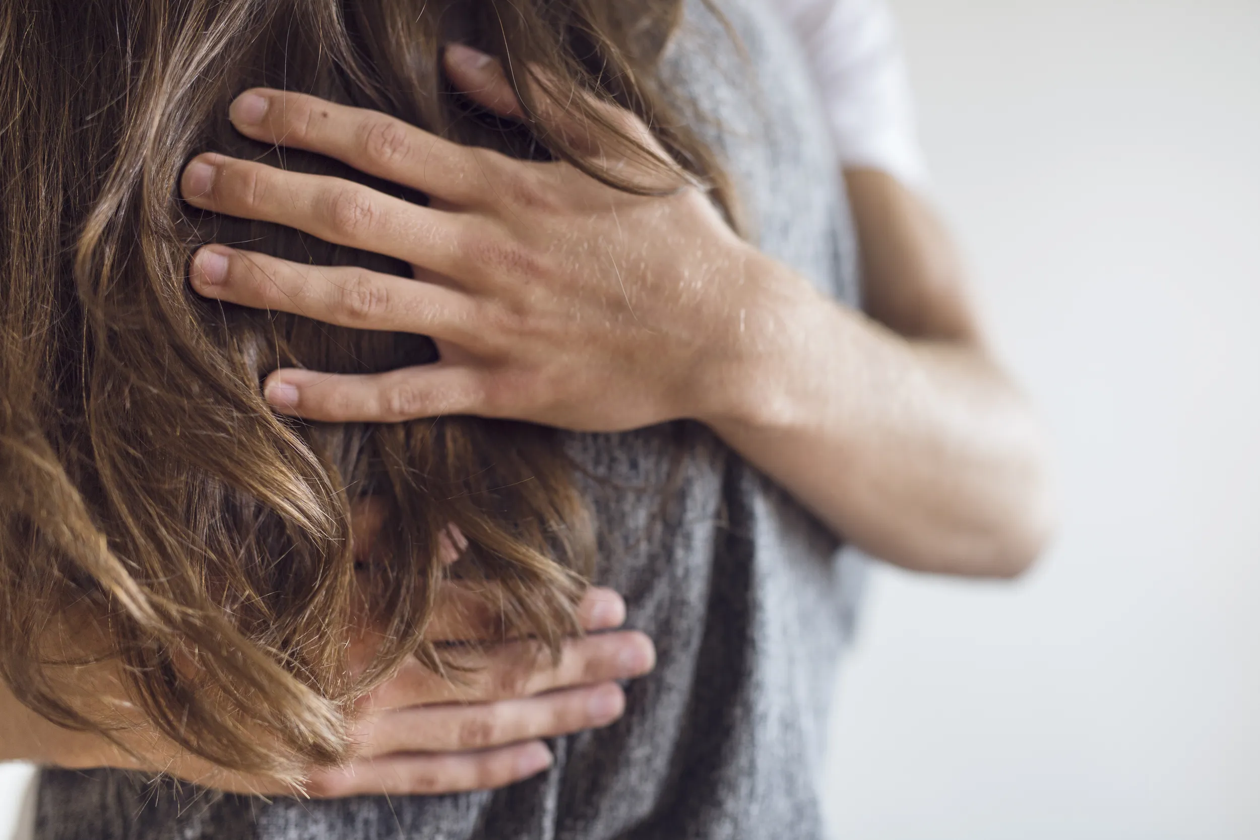 Young couple embracing